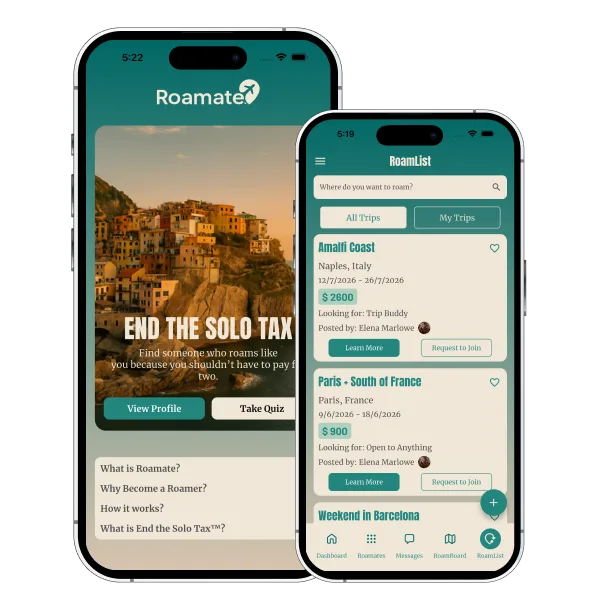 Roamate – Solo Travel Companion Platform